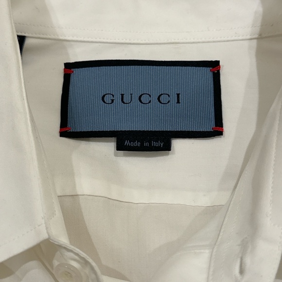 Gucci Mens White French Cuffs Dress Shirt - Picture 4 of 8